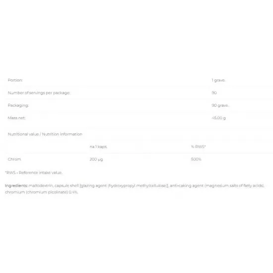 6PAK Nutrition Chromium 200 mcg