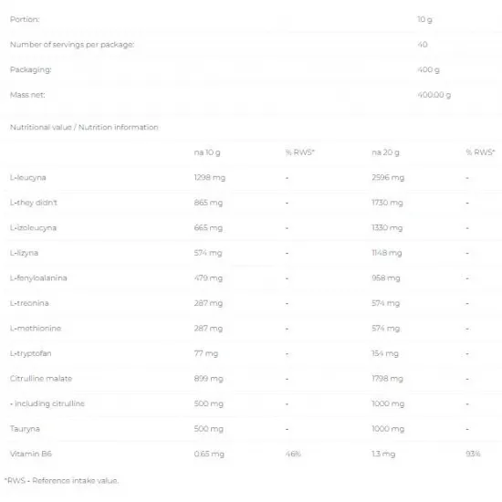 6PAK Nutrition EAA Powder