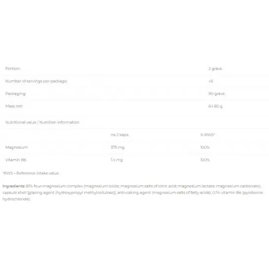 6PAK Nutrition Magnesium + Vitamin B6