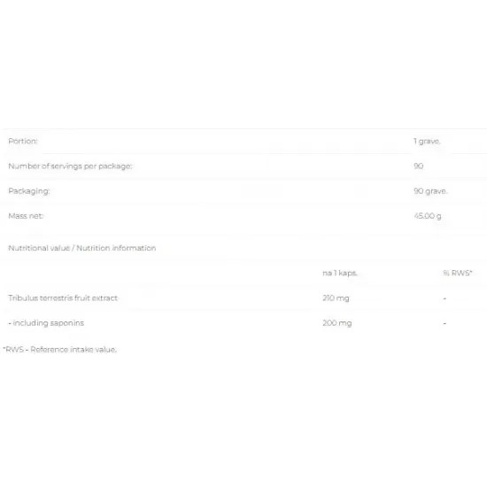6PAK Nutrition Tribulus Terrestris 210 mg