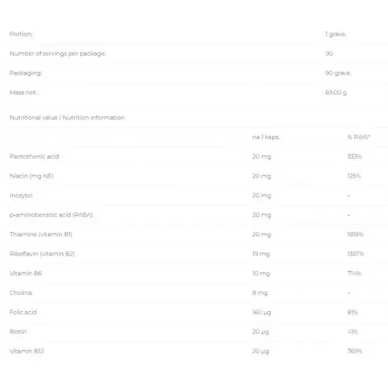 6PAK Nutrition Vitamin B Complex