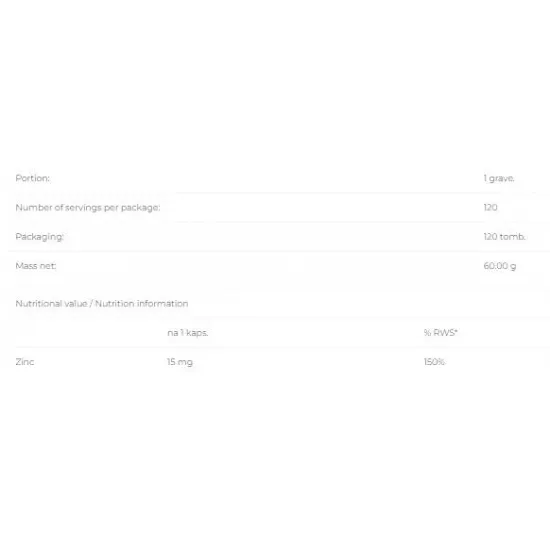 6PAK Nutrition Zinc 15 mg