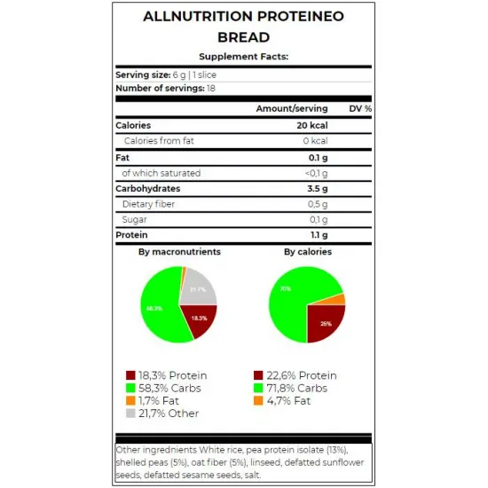 Allnutrition Proteineo Bread | High Fiber Protein Bread