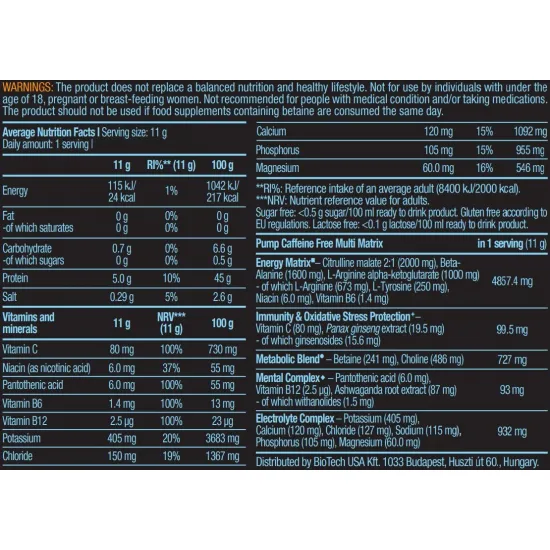 Biotech USA Pump Caffeine Free