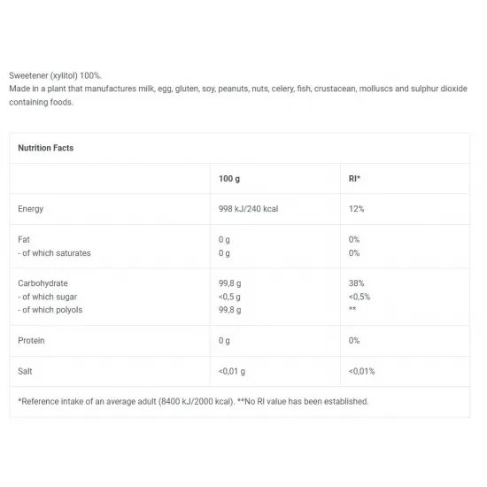 Biotech USA Xylitol Powdered Sweetener