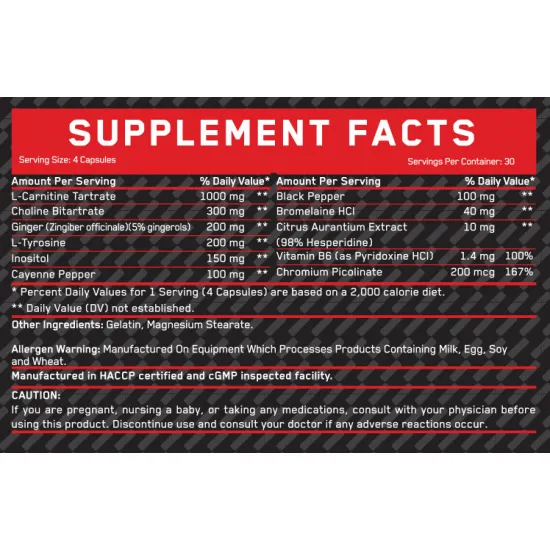 Everbuild Ever Burn Lipotropic Fat Burner / 120 Caps