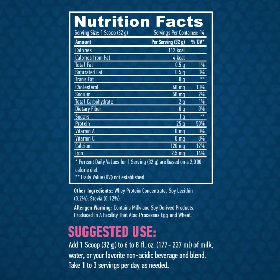 HAYA LABS 100% Pure All Natural Whey Protein / Stevia