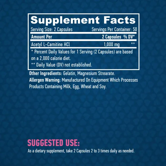 HAYA LABS Acetyl L-Carnitine 1000 mg