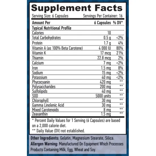 HAYA LABS All Natural Spirulina 500 mg / 100 Caps