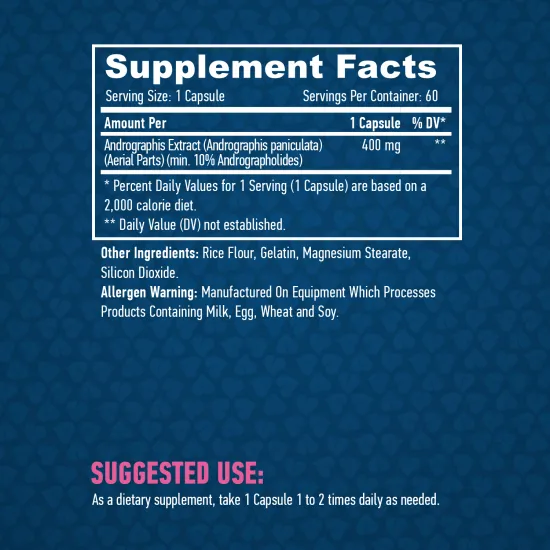 HAYA LABS Andrographis Paniculata 400 mg / 60 Caps