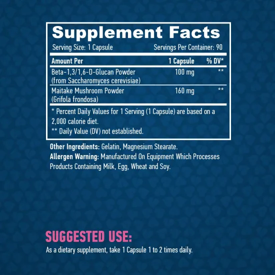 HAYA LABS Beta Glucans 100 mg / 90 Caps