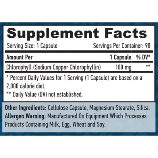 HAYA LABS Chlorophyll 100 mg / 90 Vcaps