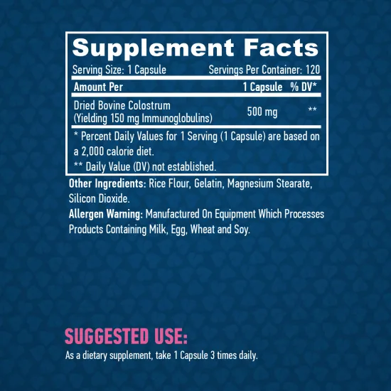 HAYA LABS Colostrum 500 mg / 120 Caps
