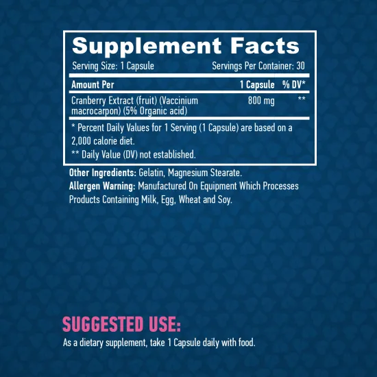 HAYA LABS Cranberry Fruit Extract / 30 Caps
