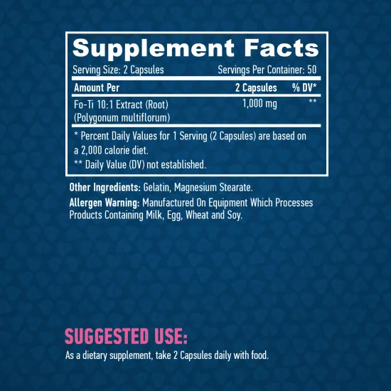 HAYA LABS Fo-Ti Root Extract / 100 Caps