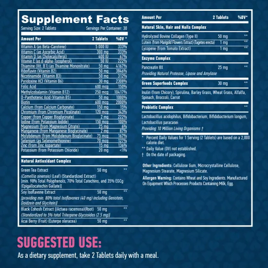 HAYA LABS Food Based Women's Multi / 60 Tabs