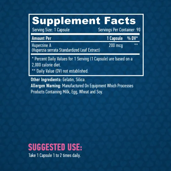 HAYA LABS Huperzine A 98% Extract 200 mcg / 90 Caps