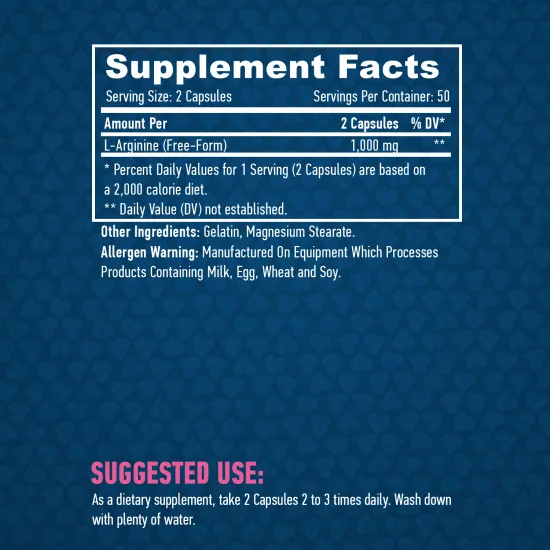HAYA LABS L-Arginine 500 mg / 100 Caps