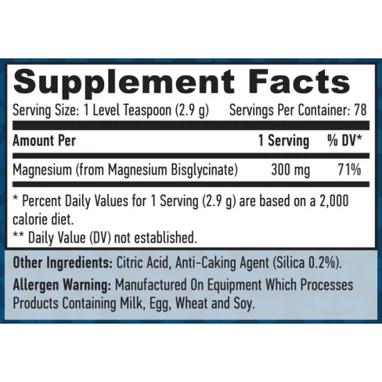 HAYA LABS Magnesium Bisglycinate Powder