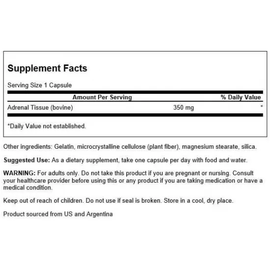 SWANSON Adrenal Glandular 350 mg
