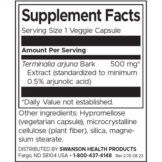 SWANSON Arjuna 500 mg