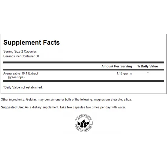 SWANSON Avena Sativa Male Stamina - Max Strength 575 mg