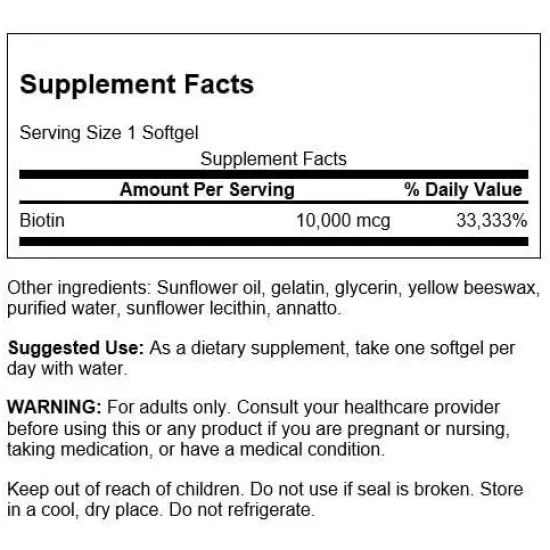 SWANSON Biotin 10,000 mcg | Timed-Release