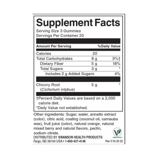 SWANSON Fiber Digestive Health | with Chicory