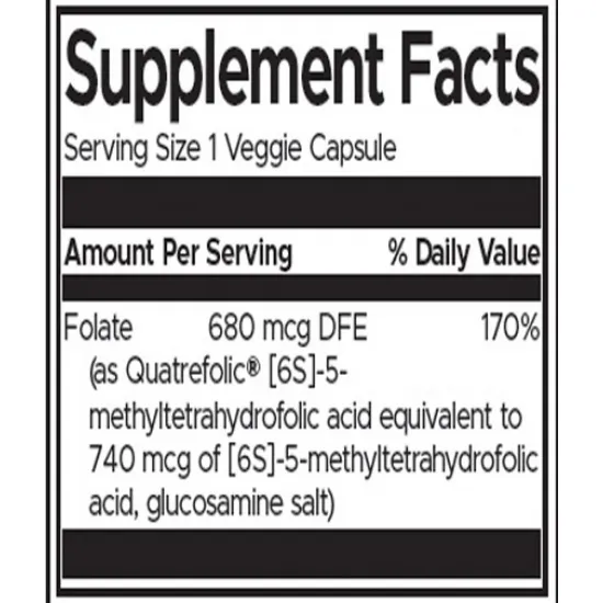 SWANSON Folate 5-Methyltetrahydrofolic Acid 680 mcg
