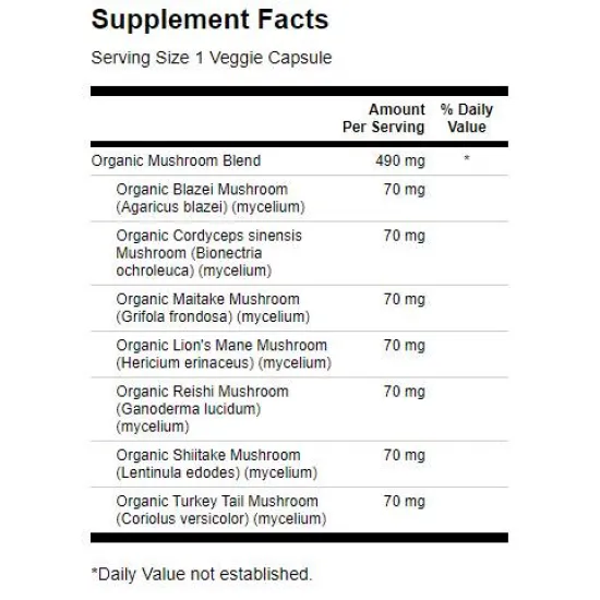 SWANSON Full Spectrum 7 Mushroom Complex 490 mg