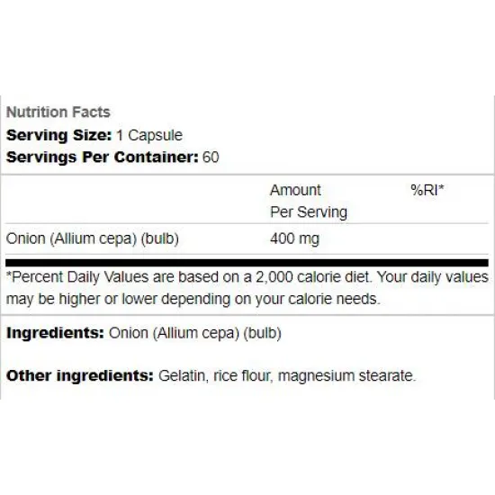 SWANSON Full Spectrum Onion Bulb 400 mg
