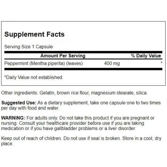 SWANSON Full Spectrum Peppermint Leaf 400 mg