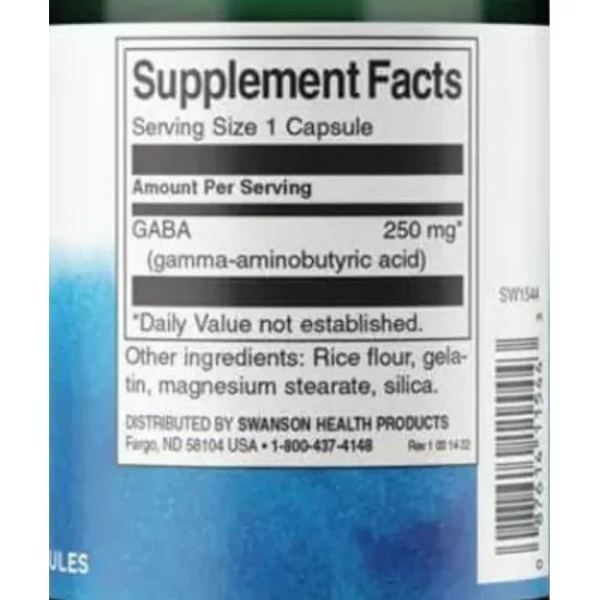 SWANSON GABA 250 mg