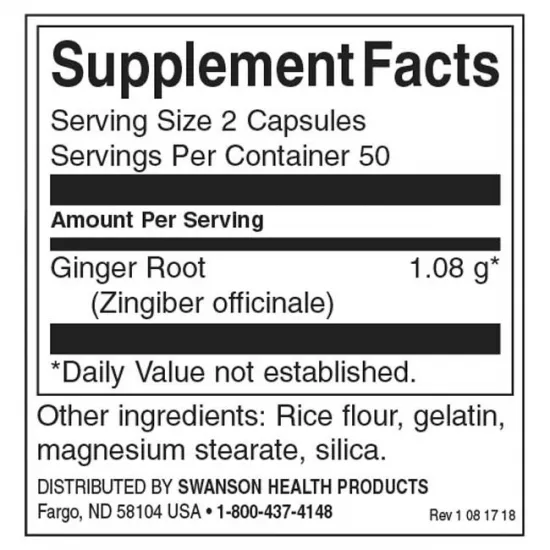 SWANSON Ginger Root 540 mg