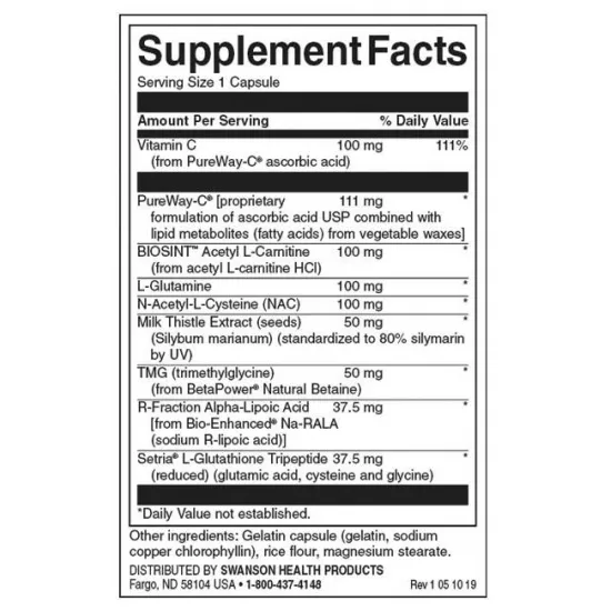 SWANSON Glutathione Precursor Complex 691 mg