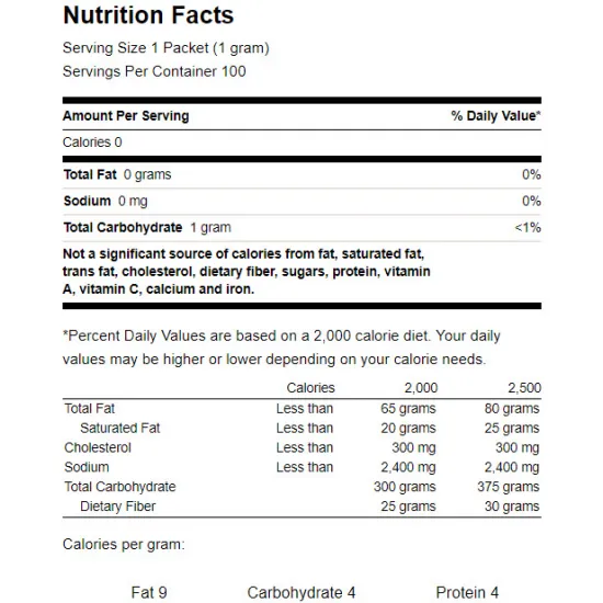 SWANSON Green Leaf Stevia Extract Calorie-Free Sweetener