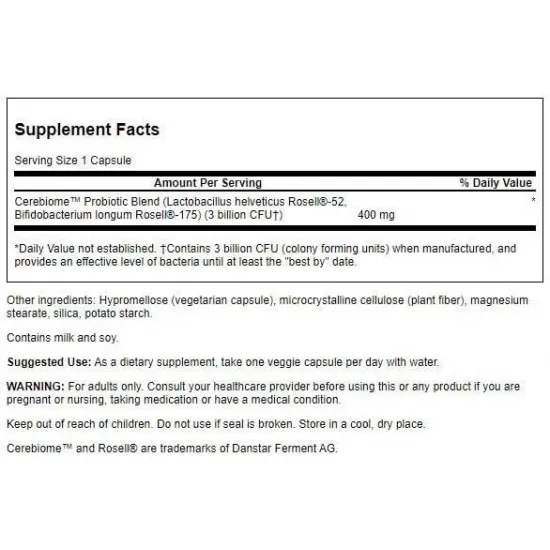 SWANSON Happy Microbiome Stress Support Probiotic