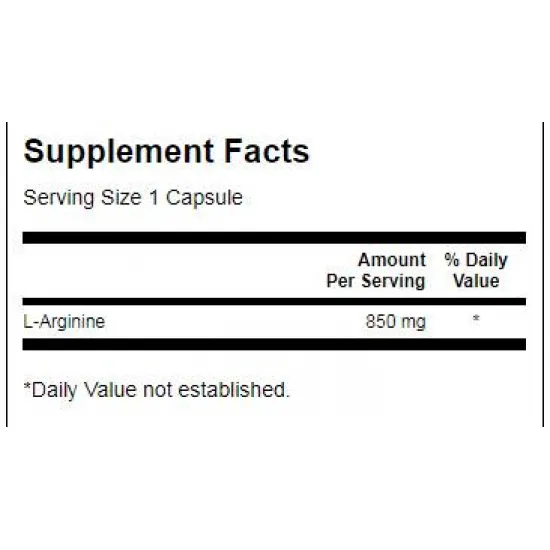 SWANSON L-Arginine 850 mg / Maximum Strength
