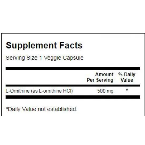 SWANSON L-Ornithine 500 mg