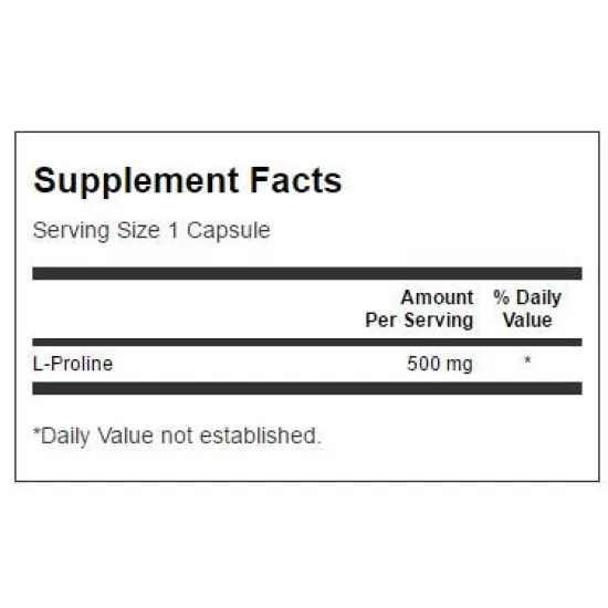 SWANSON L-Proline 500 mg