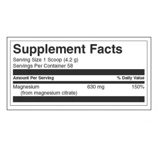 SWANSON Magnesium Citrate Powder 100% Pure