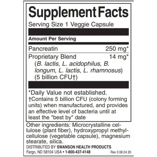 SWANSON Probiotic with Digestive Enzymes