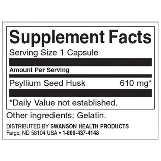 SWANSON Psyllium Husks 610 mg