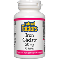Natural Factors Iron Chelate 25 mg